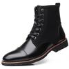 Designer Fashion Casual Boots for Men Big Size Solid Color Lace Autumn Winter Ankle Boots Male Designer Leather Shoes Male2025