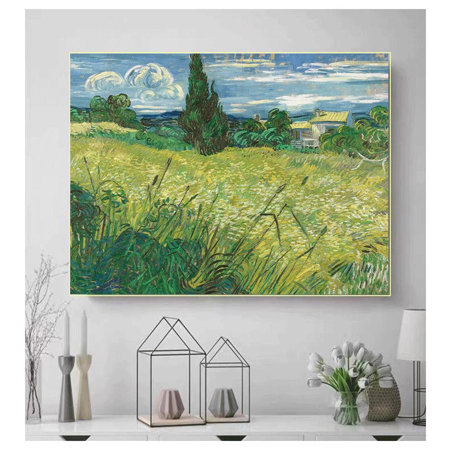 Posters and Prints Wall Picture for Living Room Harvest At La Crau by Van Gogh Landscape Oil Painting Reproductions On Canvas