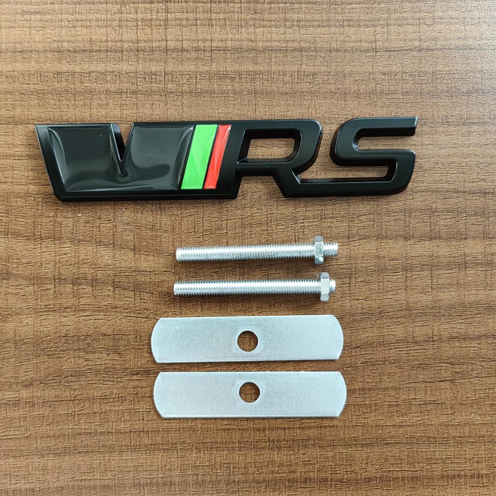 DAYB7 3D Metal RS Logo VRS Emblem Car Grill Badge For Skoda Kodiaq Rapid Fabia Octavia 1 2 3 A5 A7 MK1 MK3 MK4 VRS Sticker Accessories