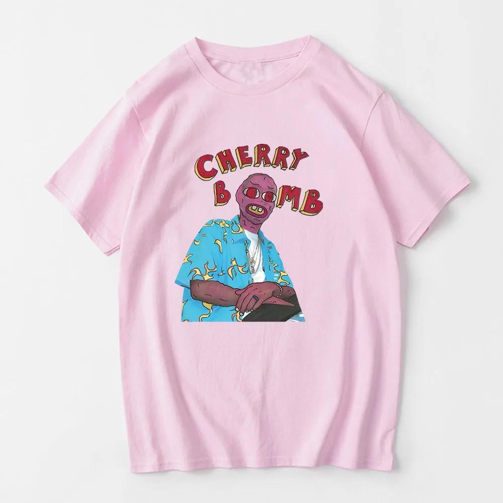 Tylerr The Creator Cherry Bomb Graphic T Shirts MEN 100% Cotton Handsome Tshirts Hip Hop Fashion T-shirts Spring and Summer Tees