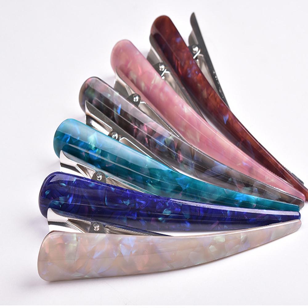 Long Stick Women Barrette Metal Hairgrips Acetic Acid Hairpin Non-Slip Large Alligator Hair Clips