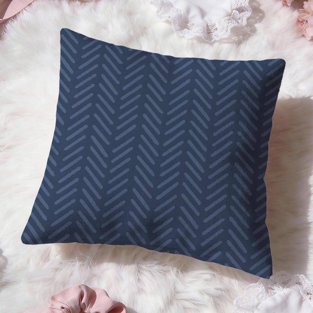 Geometric Line Texture Cushion Cover Premium Comfort Reversible Pillow Cove Two in One Design for Any Room Car Interior