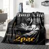 2pac Customize Text Blanket Gift Personalized Blanket Ultra-Soft Perfect for Seaside Sofa Bed Livingroom All-Season Use