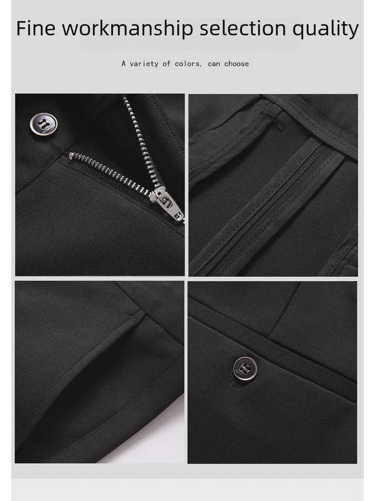 Мужские брюки из высокоэластичного материала Ice Silk: Износостойкая, устойчивая к царапинам, дышащая, удобная повседневная деловая одежда для весны и лета