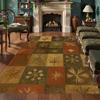Anti Slip Point Plastic Bottom Carpet Home Patchwork Grid Retro Pattern Multifunctional Style Living Room Carpet Easy To Clean