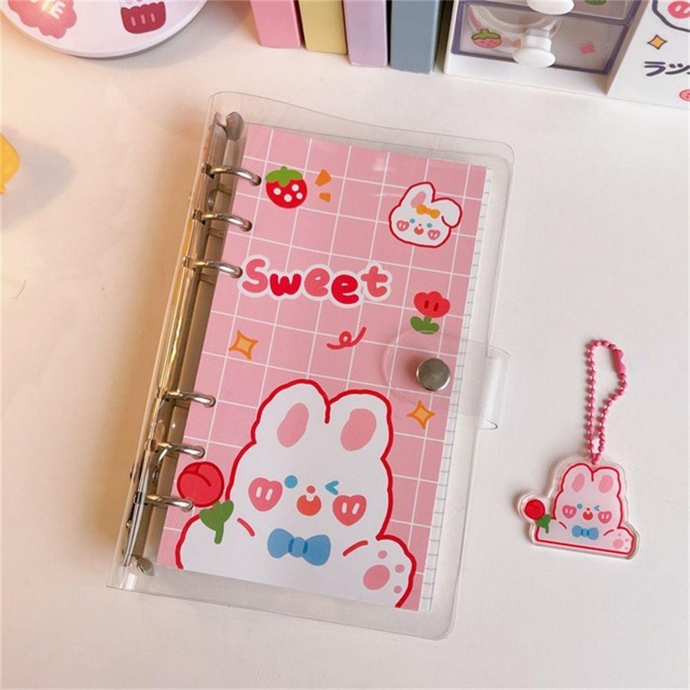 Book 6 Rings A6 Size Transparent Spiral Note Book Diary Journal Binder Notebook School Handbook
