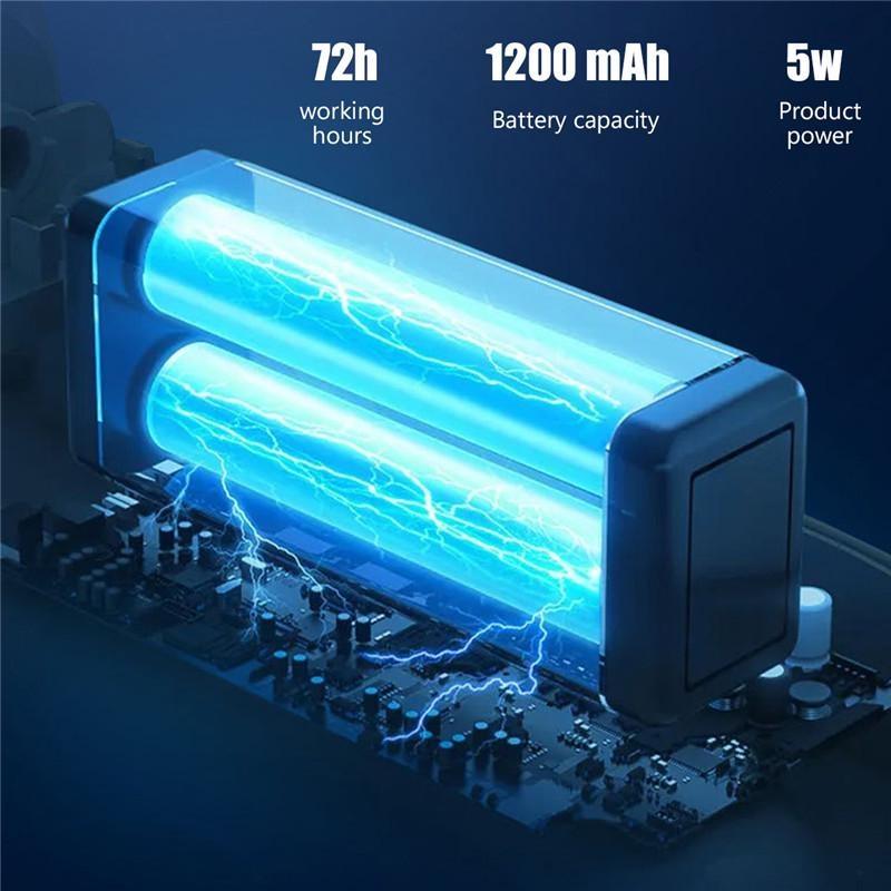 Электрическая ловушка для мух, 1200 мАч, перезаряжаемая через USB, автоматическая мухоловка, безопасное вращение, устройство для ловли вредителей, бесшумное устройство для защиты от насекомых в помещении