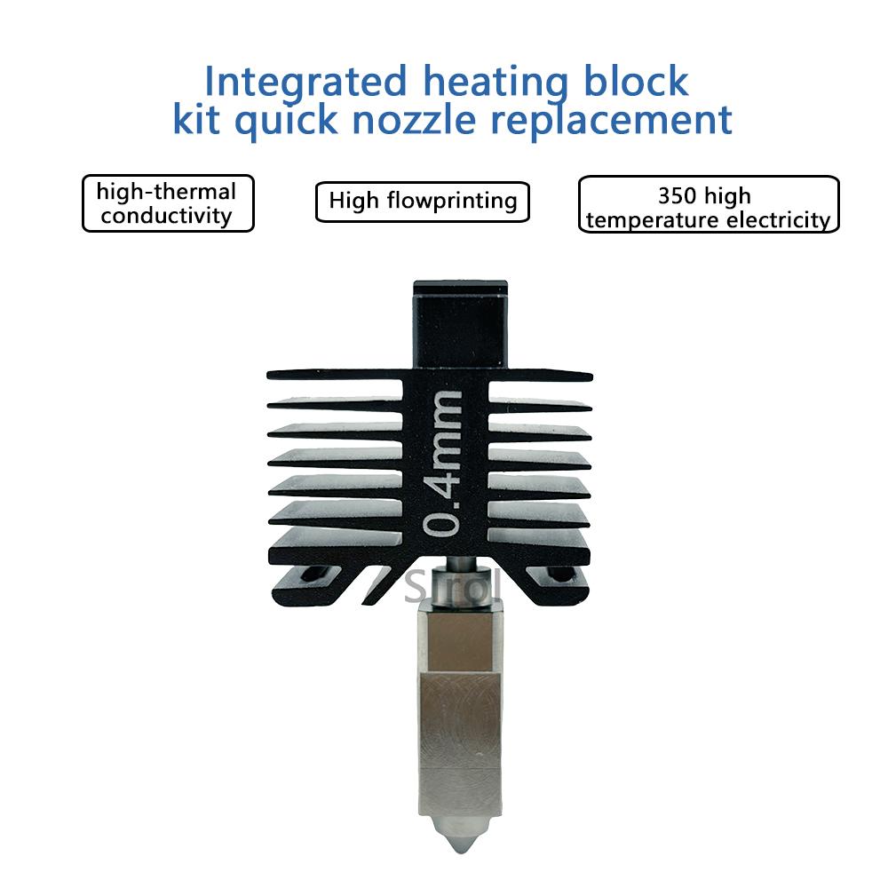 For Bambu Lab X1C P1 X1 P1P Upgrade Hotend Hardened steel Nozzle Integrated Design Prevents Material Leakage For bambulab Hotend