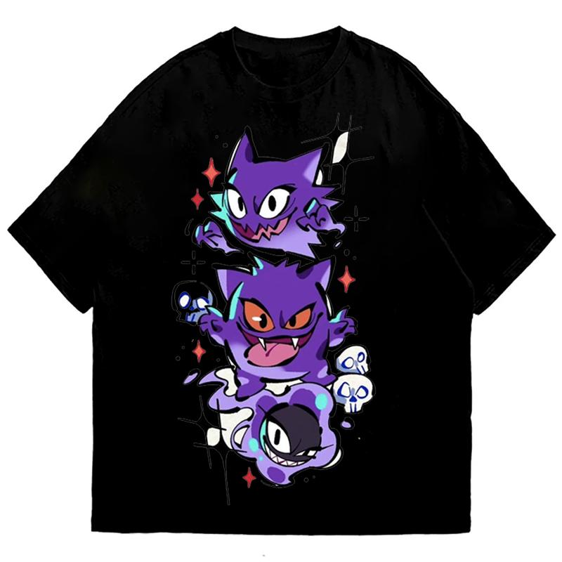 Anime Pokmon Graphic Unisexs Womens T Shirt Cotton Oneck Y2k Harajuku 2026 Summer Unisex Fashion TShirt Black Tee Tops Unisex