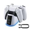 eSynic Controller Charging Stand Two Quick Charging DualSense Edge Applicable LED Ambient Lighting Quick Charging Within 3 Hours