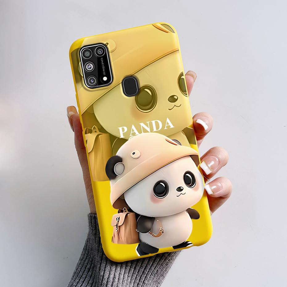 Силиконовый чехол для Samsung M31 M 31 Чехол Милый Кролик Панда Ударопрочный чехол для телефона для Samsung Galaxy M31s M31 s M315F M317F Etui