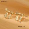 GEMCHIC Women's Sweet Bowknot Stainless Steel Earrings 18K Gold Plated Fashion Jewelry