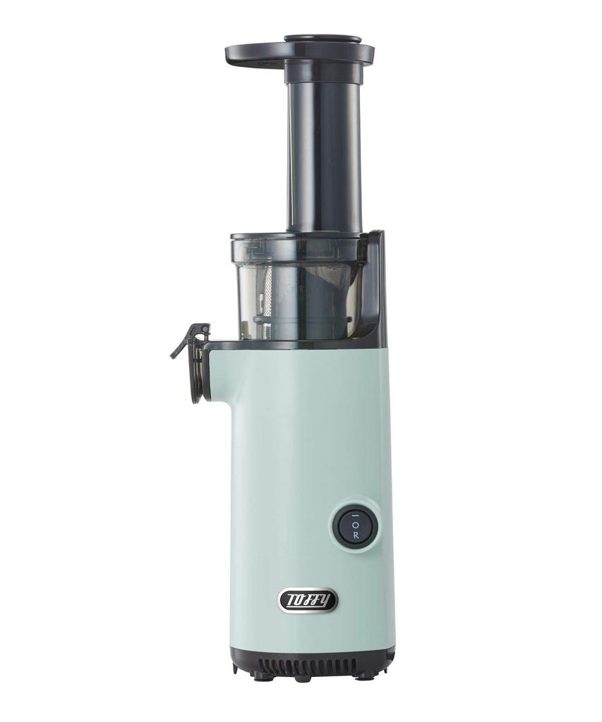 Mini Slow Juicer Small Compact Fruit Vegetable Vitamin Health Habits Keep Freshness Fresh Juice Retro [Toffy] K-BD4 (Pale Aqua) K-BD4-PA