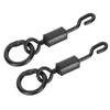 60PCS 20mm Rolling Swivels Single Hook Quick Change Swivels Portable Fishing Connector  for Jigging