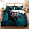 Милая собака животное 3D печатный пододеяльник наволочка комплект постельного белья из 3 предметов 100% полиэстер мягкий и удобный пуховый пододеяльник