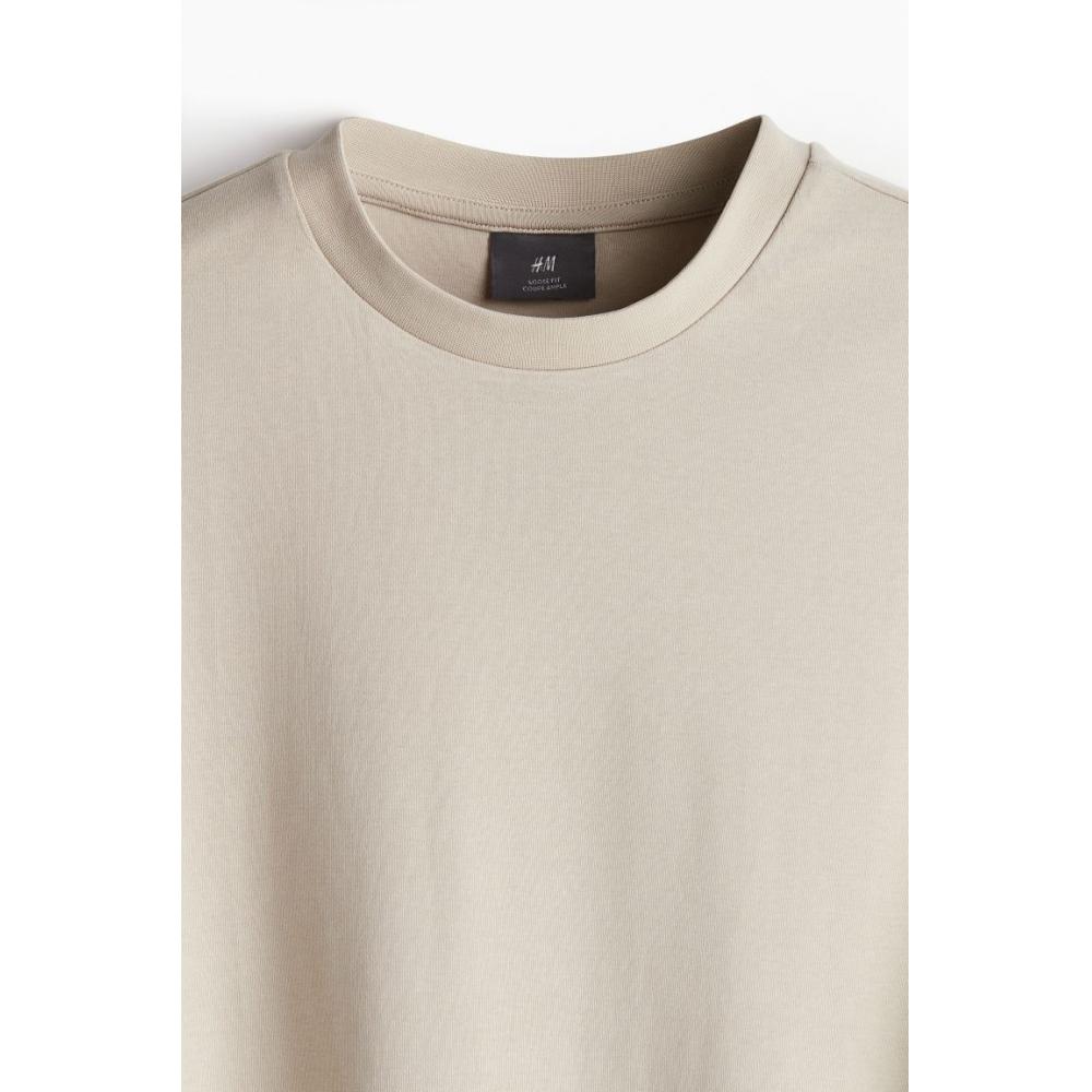 Футболка свободного кроя HM бежевого цвета
