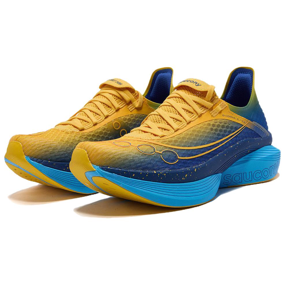 SAUCONY Endorphin Elite 2 Htc Китай Универсальные Удобные Прочные Низкие Кроссовки для Бега Мужские кроссовки Желтый Синий S30994-204