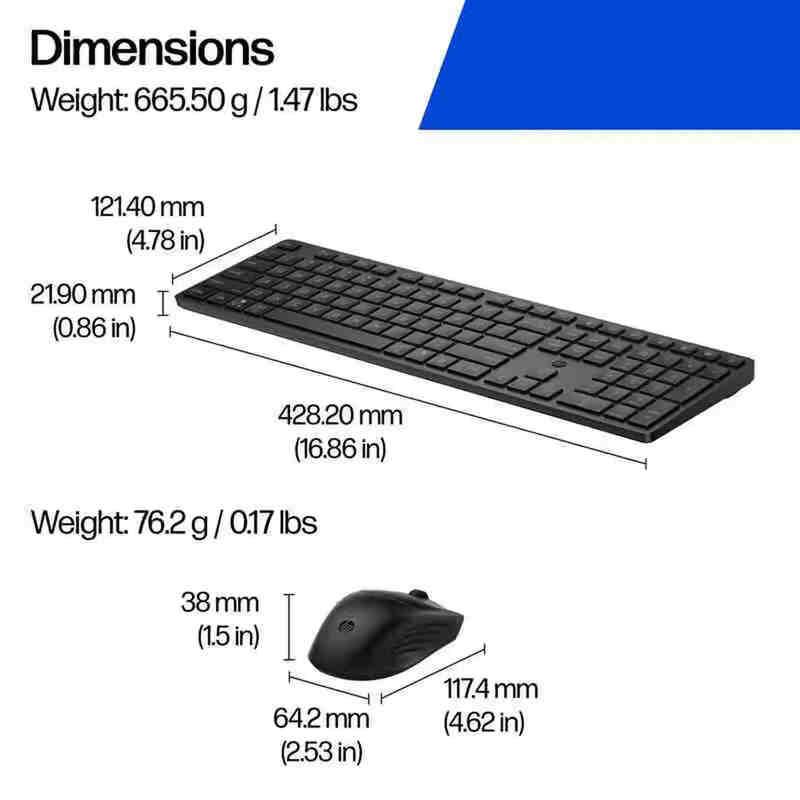 HP 495C Dual-Mode Wireless Keyboard and Mouse Combo