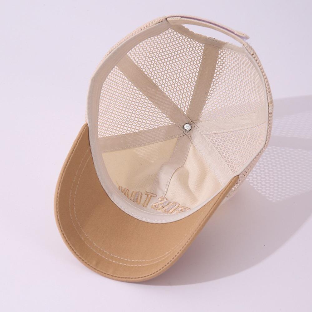 Mesh Girls Sun Hat Letter Embroidery Mesh Baseball Cap New Children Duck Tongue Cap  Summer