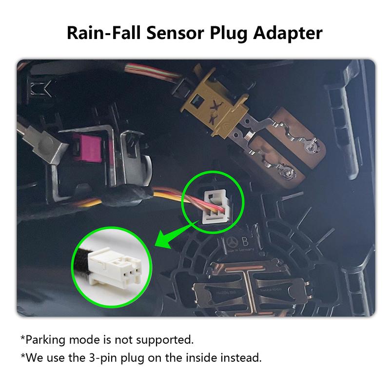Dash Cam Power Adapter For Mercedes Benz Car Mirror 3-Pin Or 4-Pin Rain Sensor Type-C Mini Micro USB Plug and Play Adapter