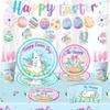 Easter theme Creative Easter Party Decorations Cute Spiral Hanger Easter Theme Decor DIY Rabbit Rabbit Egg Banner Birthday Party