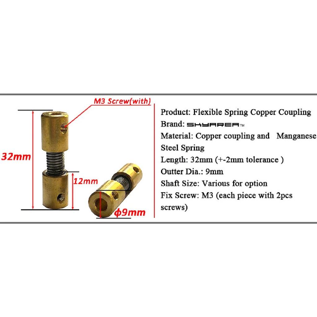 2PCS Soft Flexible Coupling Spring Joint Connector for RC Boat Feeding Ship Motor Shaft Spare Parts
