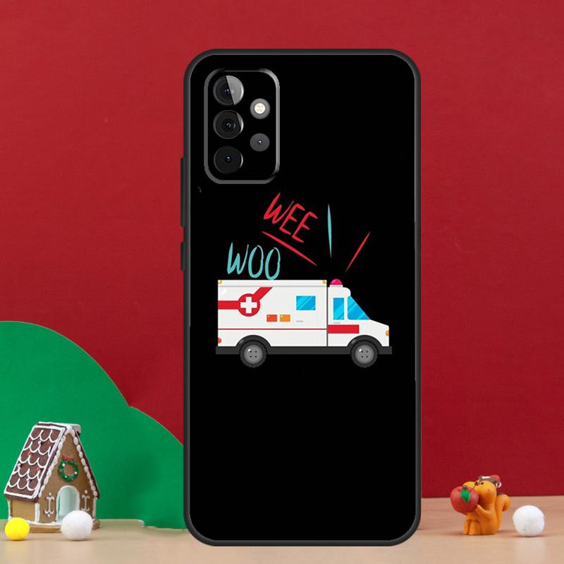 Wee Woo Ambulance Case For Samsung Galaxy A54 A06 A16 A26 A36 A56 A53 A32 A52 A33 A13 A55 A35 A15 A14 A34 A17