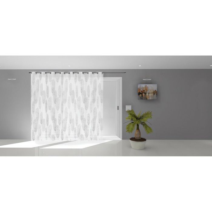 Eyelet Voile for Bay Window 280x250 Cm LALY, by Soleil d'Ocre