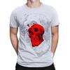 Cracked Skull Head Biker Tattoo Skeleton Horror Scary Mens Womens T-Shirts#TA-25