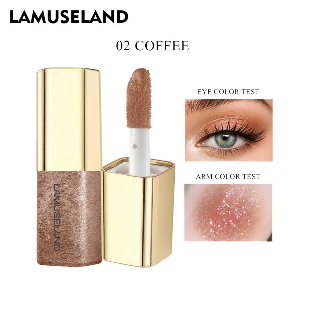 LAMUSELAND Блестящие жидкие тени для век — 8 универсальных цветов для потрясающего макияжа глаз