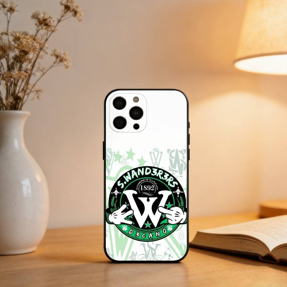 Модный Чехол для Телефона S-Santiago W-Wanderers 1892 Для iPhone 17,16,15,14,13,12,11 Plus,Pro Max,XS,Мягкий Силиконовый Черный Чехол