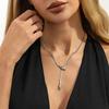 SHIXIN Simple Classic Stainless Steel Serpentine Chain Necklace Women Trendy Clavicle Chain Waterproof Wedding Jewelry Accessory