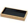 Sushi Plate Long Square Serving Basket Sesame Bamboo Lacquer Body Plate Made In Japan J-kitchens (Rectangular Plate) 7.7-inch Shatter-Resistant