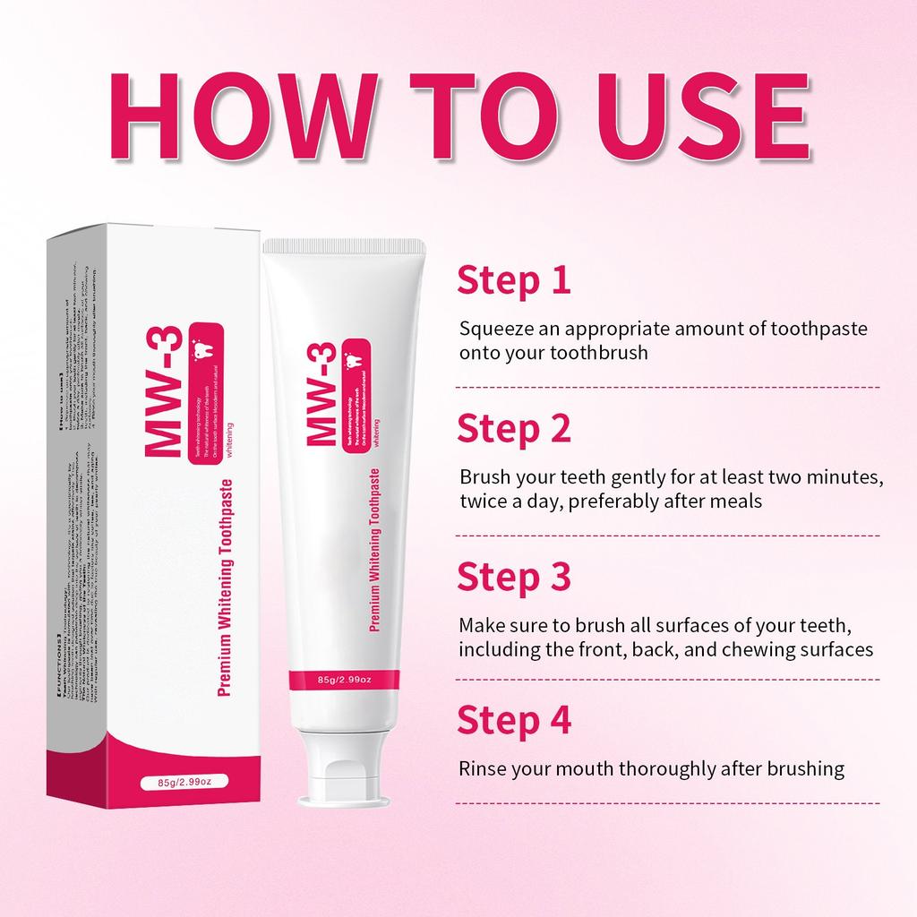 Пробиотическая отбеливающая зубная паста, очищает, уменьшает запах, устраняет желтизну, удаляет налет, 85 г