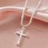 Женское ожерелье с подвеской-крестом, мерцающая поверхность, регулируемая длина, украшение на шею, повседневная одежда, подарок, легкое женское ожерелье на ключицу