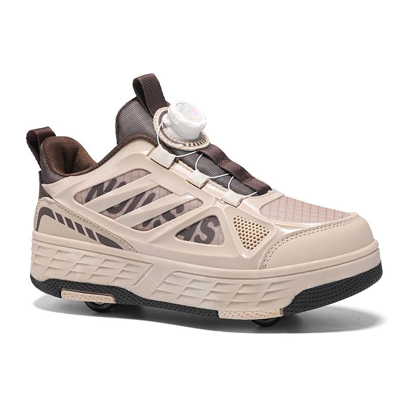 Children'S FourWheel Runaway Shoes, Roller Skates, Male And Female Students With Wheels And Reels, FourSeason Deformation Roller Skates, Skates