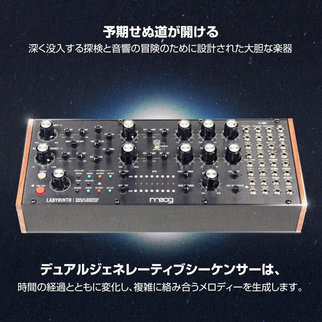 MOOG Labyrinth Parallel Generative Analog Synthesizer Dual Sequencer VC Wave Folder VC Filter Patchbay Semi-Modular