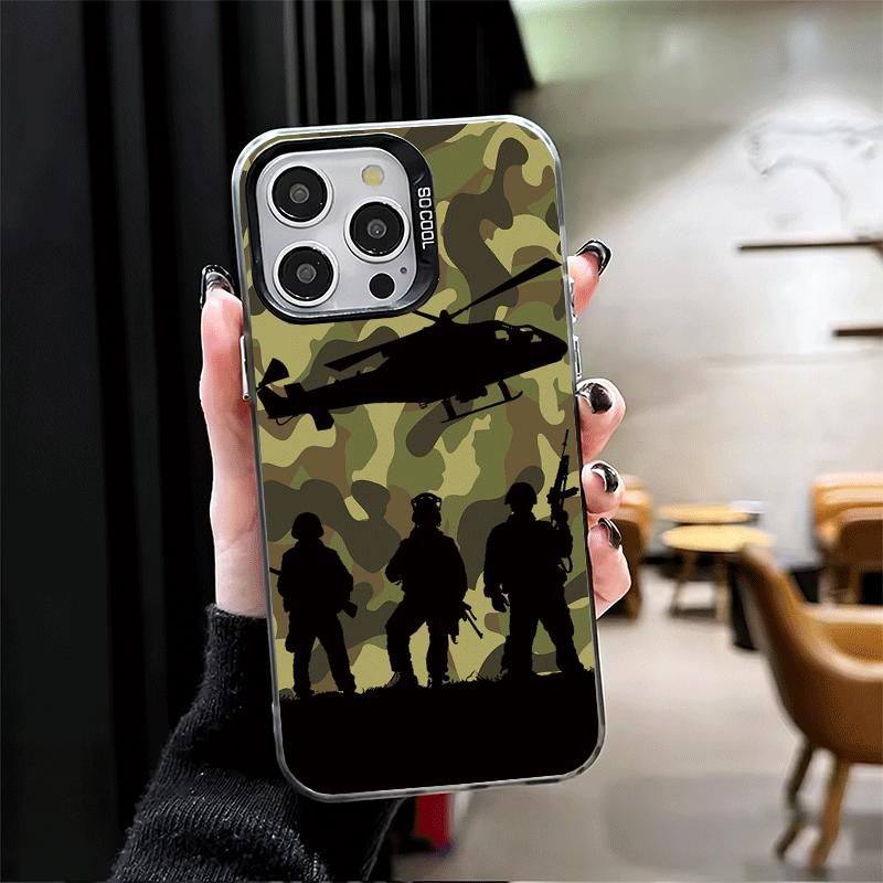Camouflage Military Pattern Shockproof Phone Case for iPhone 17 Air 16 16E 15 Pro Max 14 Plus 13 Mini 12 Back Cover Anti Fall Fu