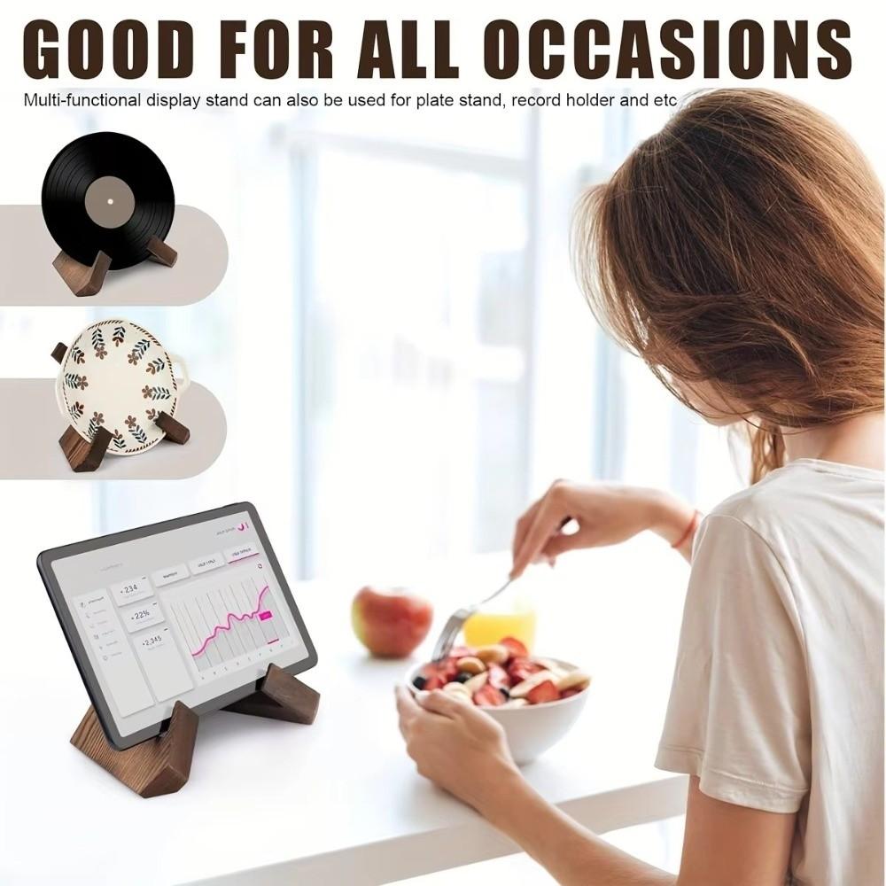Wooden Wooden Recipe Holder Display Hanging Reading Wooden Bookend Bookend Function Menu Display Stand Dining Room Kitchen