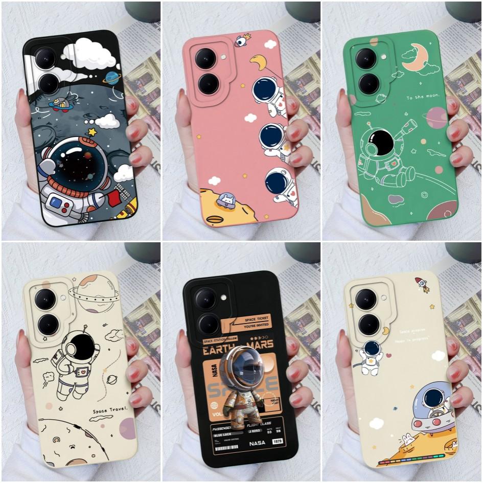 Чехол для Realme C11 C12 C15 C17 C20 C30 C33 C35 C55, роскошный матовый астронавт, жидкий силикон, мягкая задняя крышка для OPPO Realme GT Coque Fundas, бампер