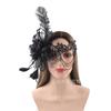 Halloween Lace Feather Gradient Half Face Mask Sexy Costume Party Accessory
