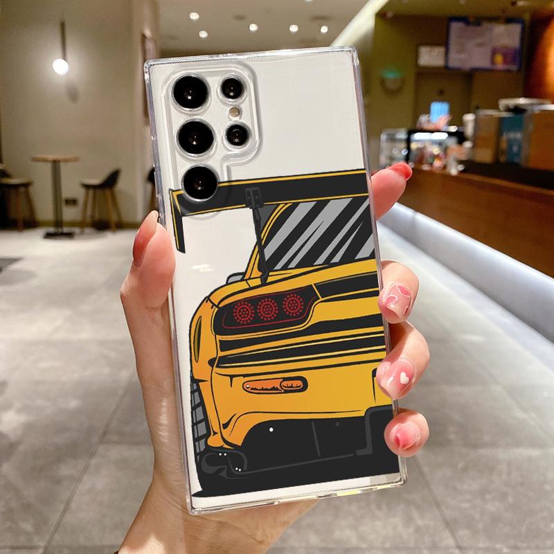 Япония JDM Спортивный Автомобиль Арт Чехол для Телефона Для Samsung Galaxy S26 S25 S24 S23 S22 Ultra S20 S21 FE 5G Plus Мягкий Прозрачный Чехол