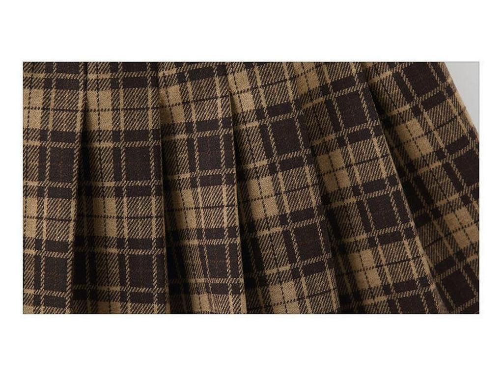 Комплект клетчатой юбки в стиле колледжа 2024 года для девочек-подростков – Модный костюм-двойка