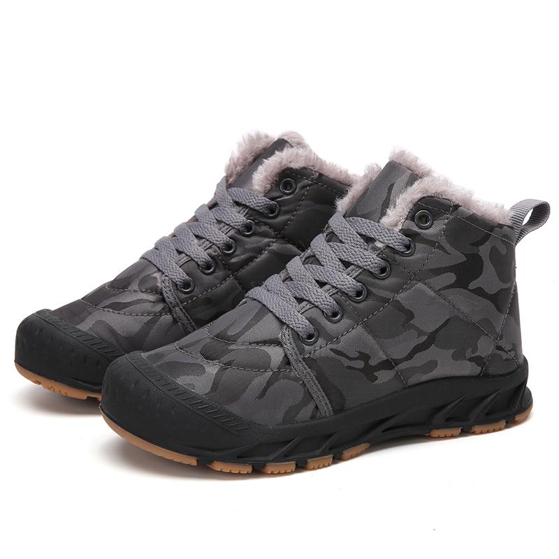 Children's Shoes Winter Cotton Shoes Tarpaulin Rubber Sole Non-slip Plus Velvet Warm Snow Boots