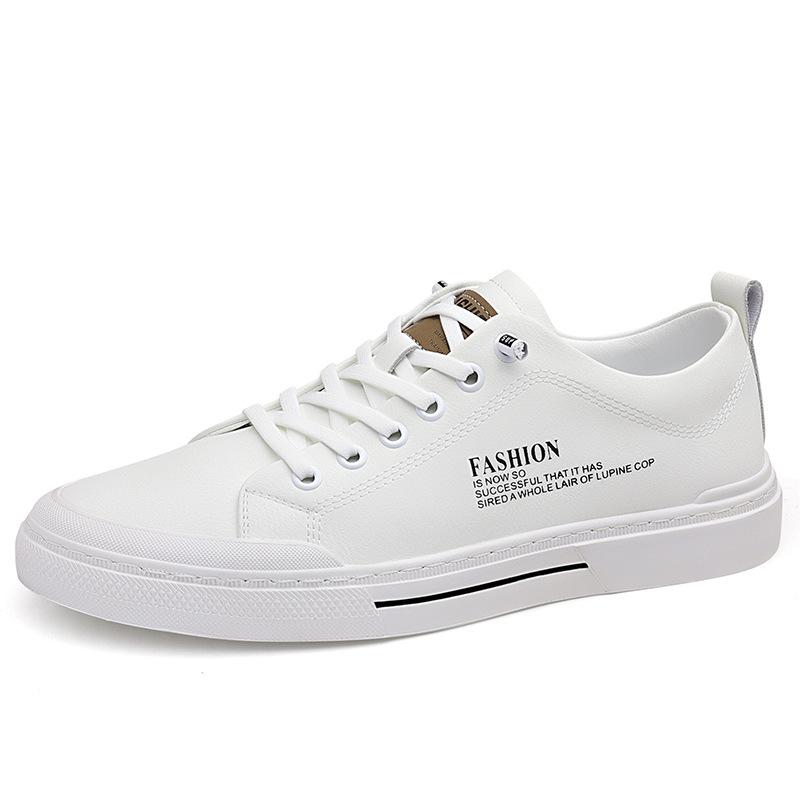 Мужская обувь 2025 весна новая повседневная кожаная обувь мужская корейская версия мягкая основная пластина обувь мужская тренд белая обувь мужская