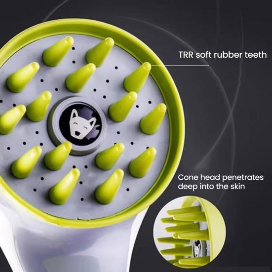 Насадка для душа для собак Yousheng, распылитель, душевая лейка для питомцев с массажной щеткой, мягкий груминг, щетка для душа для собак для душевой штанги в ванной, купание собак и кошек