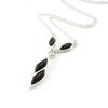 Les Trésors De Lily [I8933] - Silver Necklace 'Jet Black Goddess' Black Silver (rhodium Plated) - 30x25 Mm