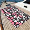 Retro Polka Dot Beach Towel – Oversized Quick Dry Sand Free with Pink, White & Grey Print for Summer