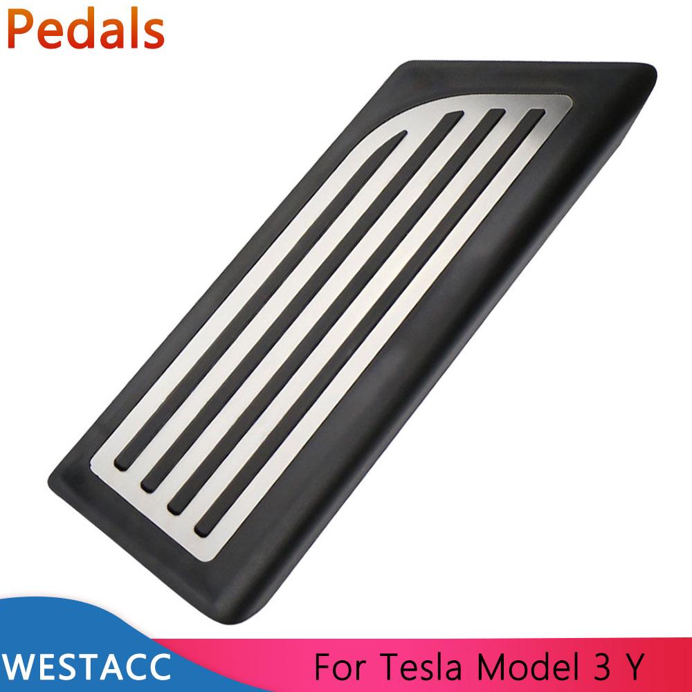 Алюминиевые автомобильные педали, мертвая педаль, подставка для ног, защитный чехол для педали Tesla Model 3 Model3 2017 2018   