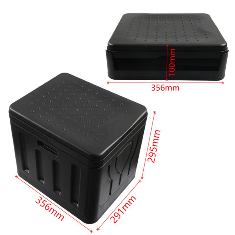 Portable Folding Toilet Kit for RV Camping Outdoor Travel Lightweight PP Material Multi-Purpose as Stool or Storage Black Grey